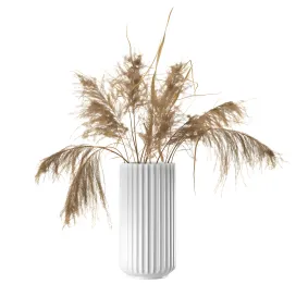 White lyngby vase cm with dried pampas by lyngby porcelaen